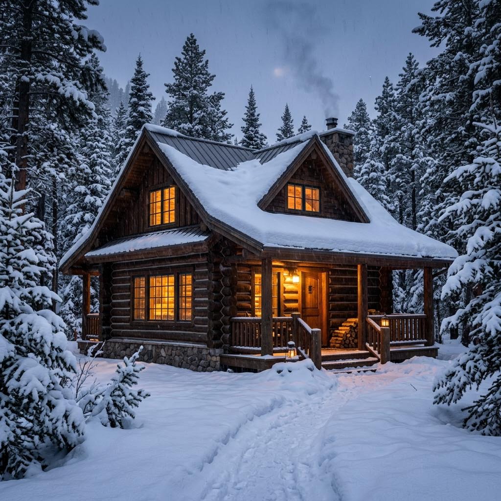 Cottage in winter